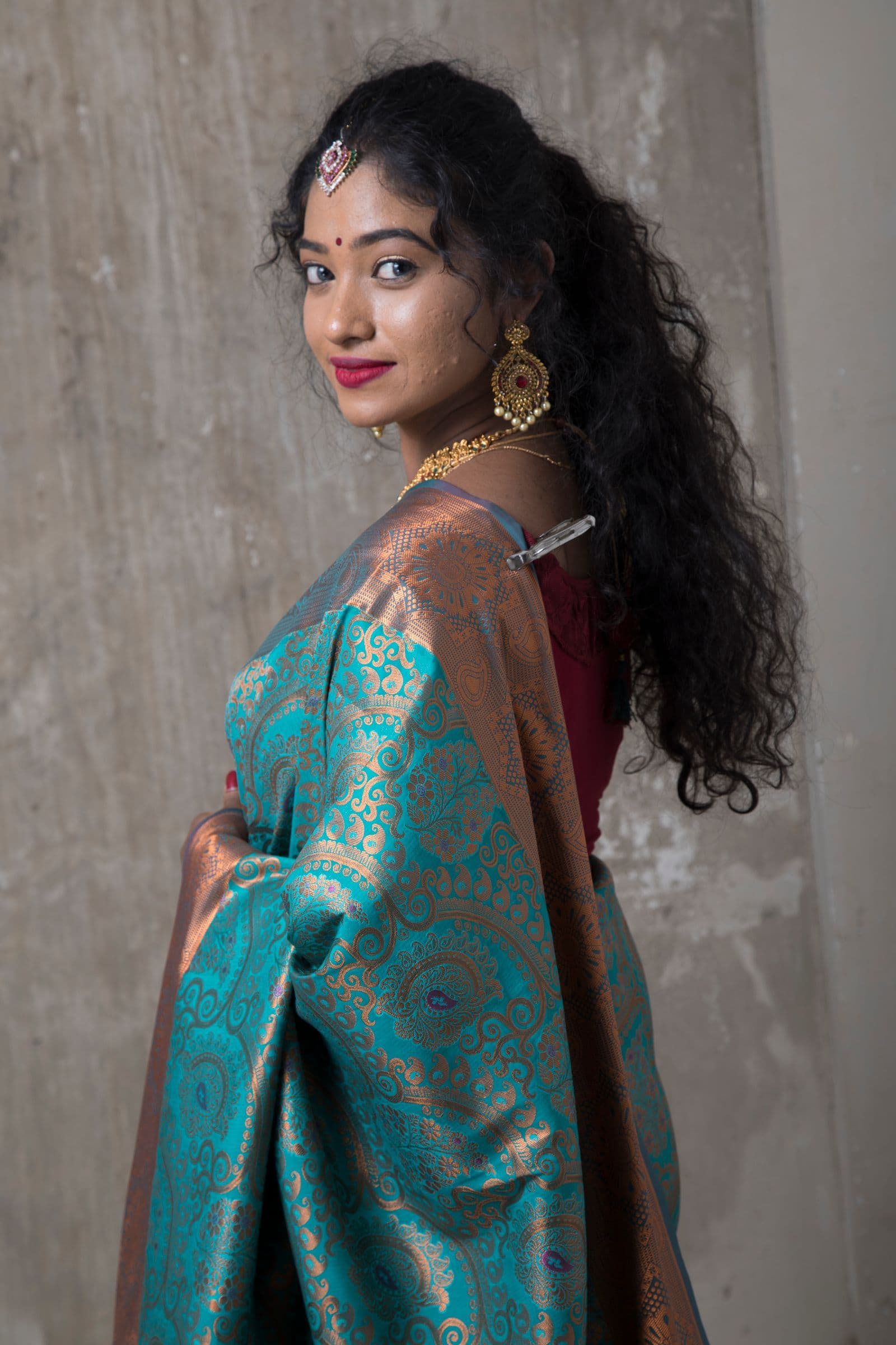 Jewel tones saree styling inspiration